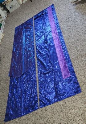8 PC CHURCH PARAMENTS PULPIT BANNERS RUNNER ETC HANDMADE IRIDESCENT ...