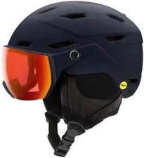 Smith Survey MIPS Midnight Navy Snow Ski Helmet Goggles Red Mirror NEW Medium