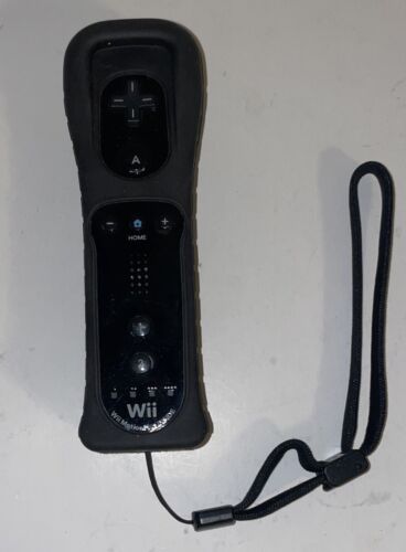 Black Nintendo Wii Remote Plus Controller Official OEM RVL-036 TESTED Motionplus