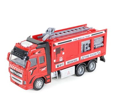 Toyland  19 cm Druckguss rot Pull and Go Spielzeug Feuerwehr - (HL505-SCHLAUCH)