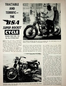 1961 BSA Super Rocket - 3-Page Vintage Motorcycle Road Test Article