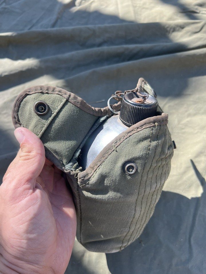 U.S. WW2 Canteen, Dark OD Canteen Cover Dated 1943 & Canteen Cup eBay