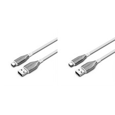 2PK Cygnett Armoured USB-C to USB-A Charger & Data Sync Transfer Cable 1M White
