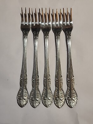 Lot Of 5 Adcraft ADC3 Stainless Steel Shrimp Cocktail Forks