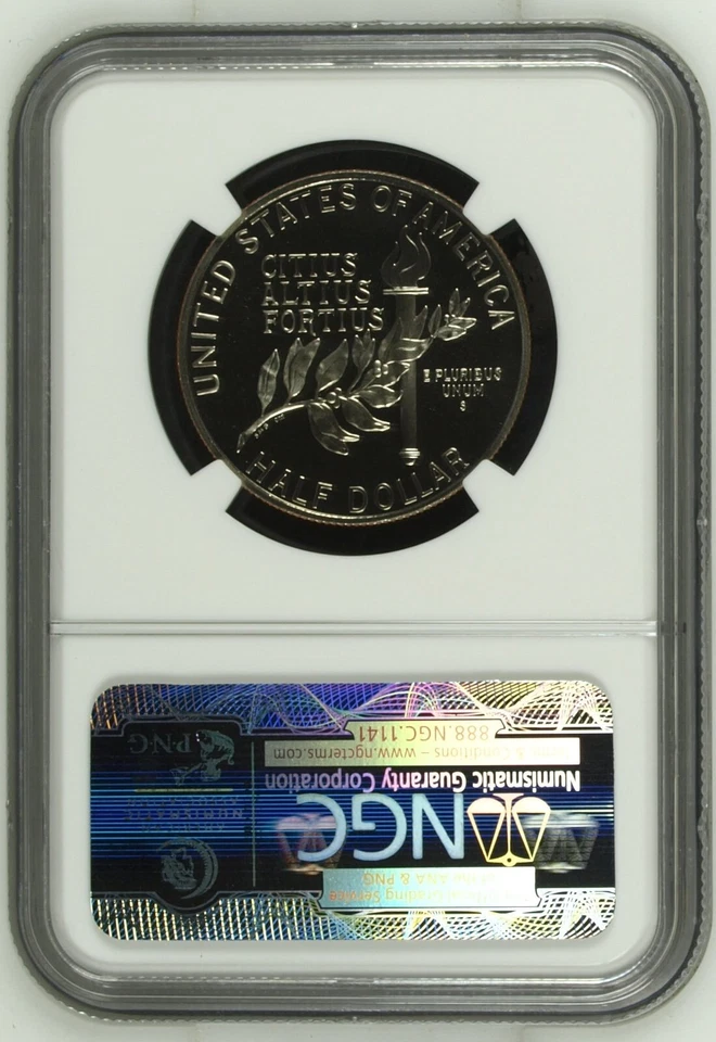 US 1992-S 50C OLYMPICS SILVER COMMEMORATIVE HALF DOLLAR NGC PF 69 ULTRA CAMEO - Image 2 of 2