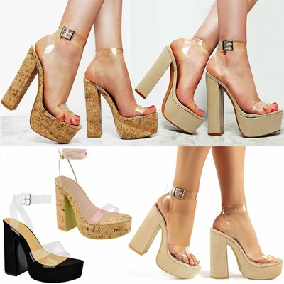 perspex platform sandals