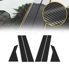 For Honda Civic Sedan 2016-2021 Carbon Fiber pattern Pillar Post Door Trim 6pcs