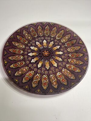 Behrenberg ︱Pilgrim Glass︱ Stained Glass︱ Lunch Plate ︱8 3/16