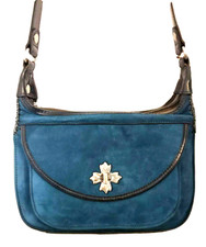 Patricia Nash Camila Nubuck Leather Hobo Bag-Midnight Blue-NWT-Orig. 269.00