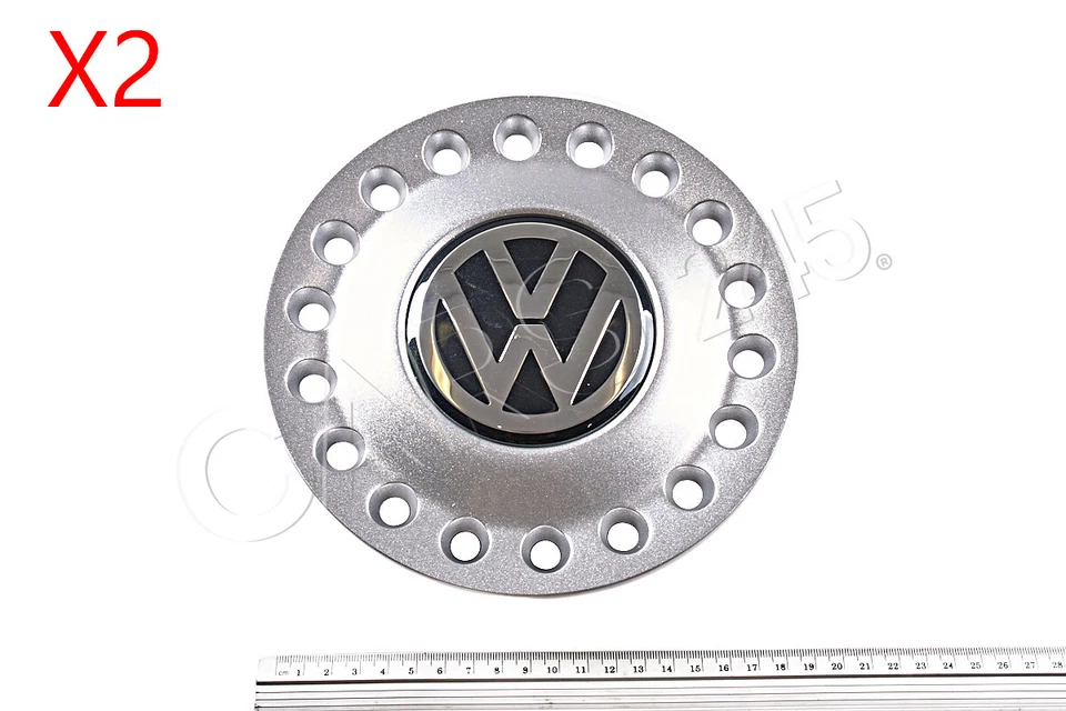 Tapacubos genuino VW Beetle 2x cromo brillante/gris dolomita 1C0601149AGRB Foto 3 de 4