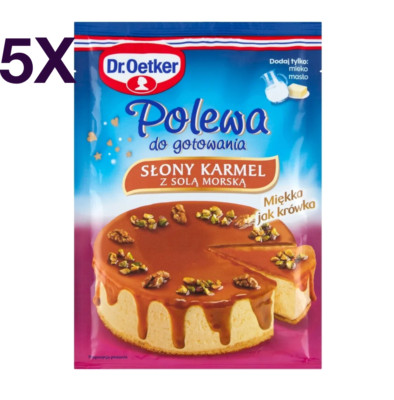 Pack of 5 Dr. Oetker Salted Caramel Cooking Topping With Sea Salt 76g(2.6oz)