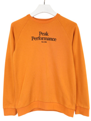 PEAK PERFORMANCE JR Orig C Sweatshirt Boy's 170 CM Sport Crew Neck Pullover Logo