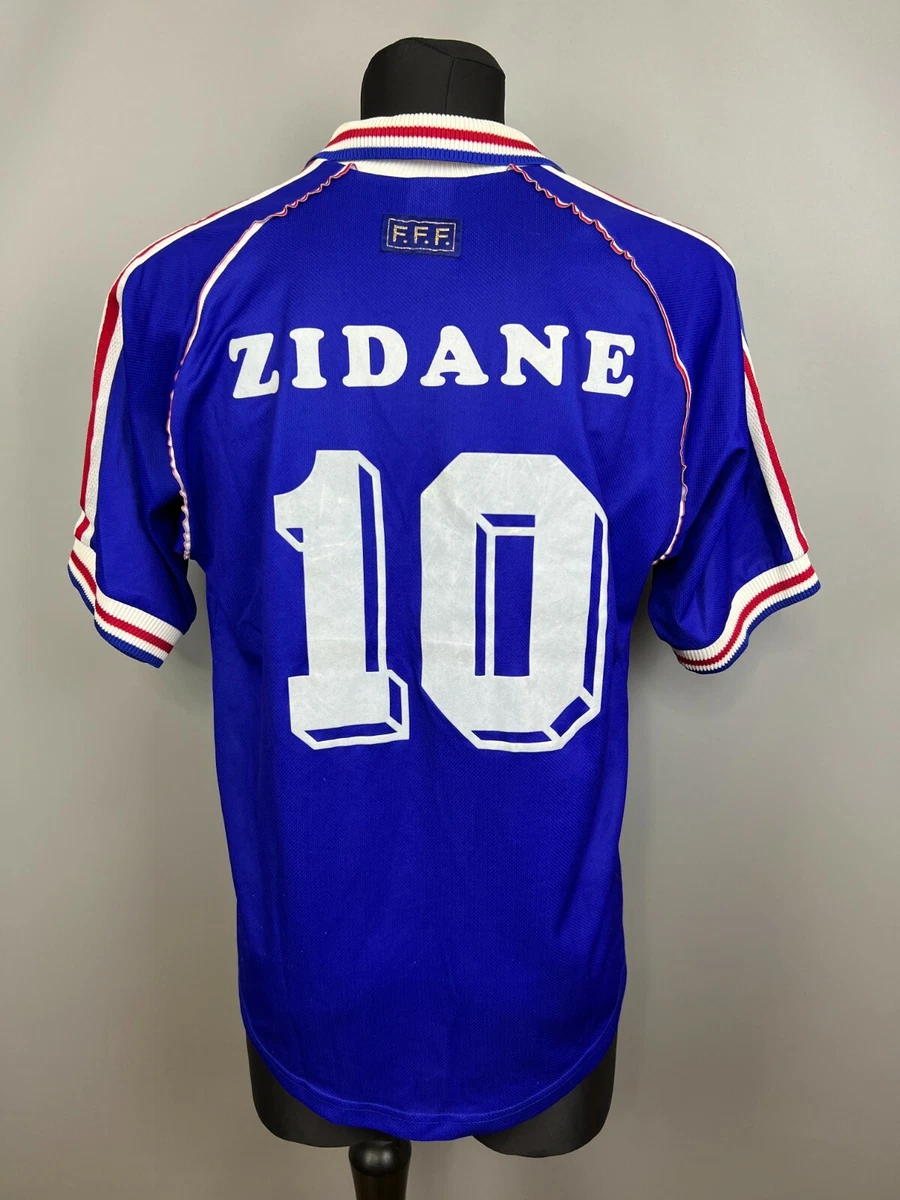 FRANCE 1998 ZIDANE HOME SHIRT FOOTBALL SOCCER JERSEY ADIDAS MENS SIZE M