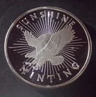 (1) Troy Ounce Silver Round Sunshine Mint (w/ Security Mintmark)--True Auction
