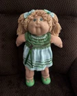 Cabbage Patch Kids Vintage 1985 14in Girl Doll Wheat Poodle Hair Green Eyes