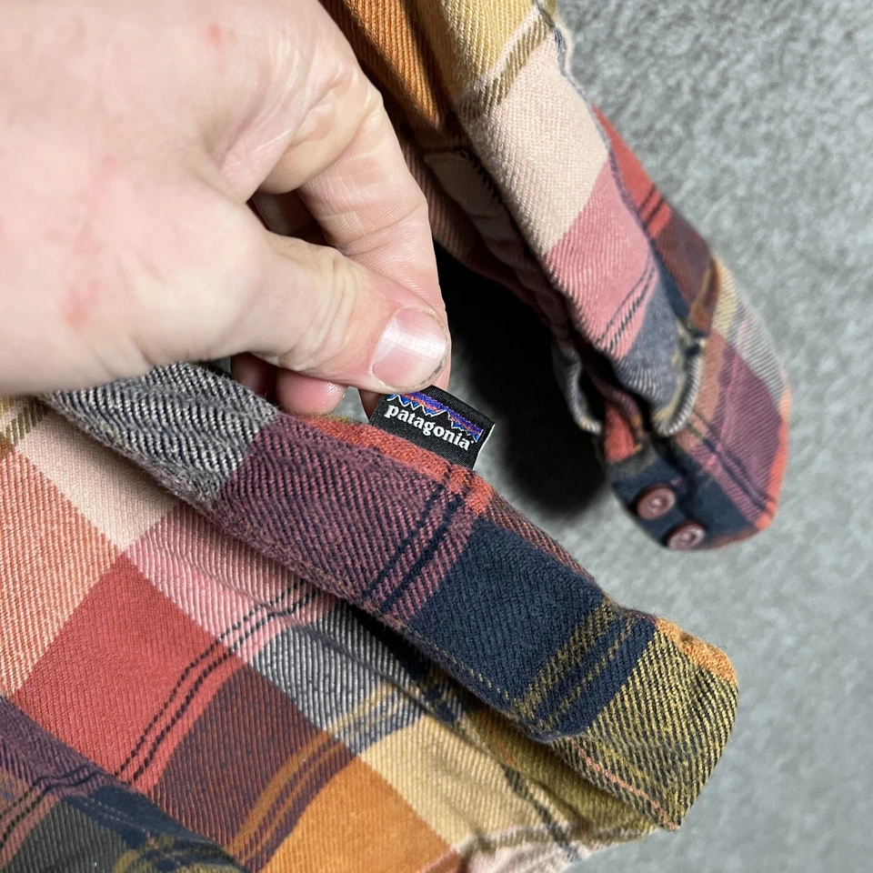 Camisa Patagonia Fjord para mujer XL multicolor a cuadros franela de algodón orgánico Foto 4 de 4