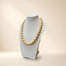 Golden South Sea Pearl Strand Necklace, Handmade