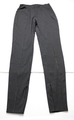 Open Edit Women's Stretch Pinstripe Zip Hem Skinny Pants JT8 Black Medium NWT