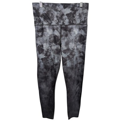 Athleta Elation 7/8 Tight Leggings Size Small Gray Tie Dye with Pocket