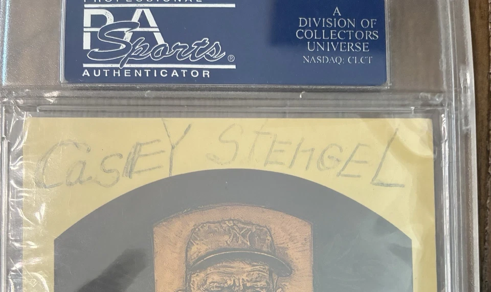 Casey Stengel Signed HOF Postcard PSA - Image 4 of 4