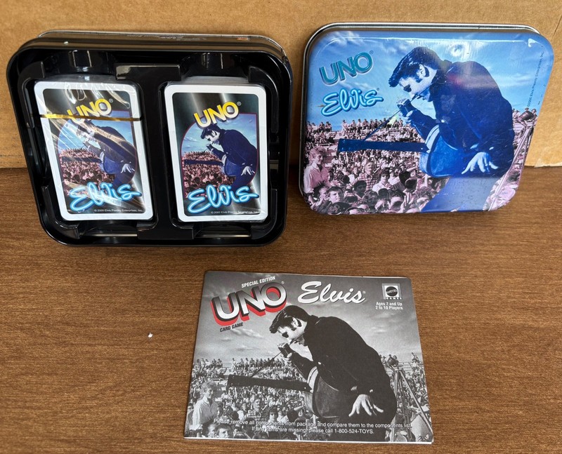 Vintage Elvis Presley UNO Card Game 2000 Special Edition in Collectible Tin 