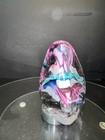 Vintage Schmidt Rhea Studio Art Glass Hand Blown Pyramid Paperweight - Signed — photo 4