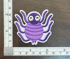 Purple Spider Halloween Embroidered Iron On Patch