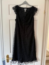 Warehouse Black Lace Lined Women's Dress Size 14