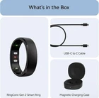 NEW RingConn Gen 2 Ultra-Thin Smart Ring Size 10 Matte Black Health Tracking