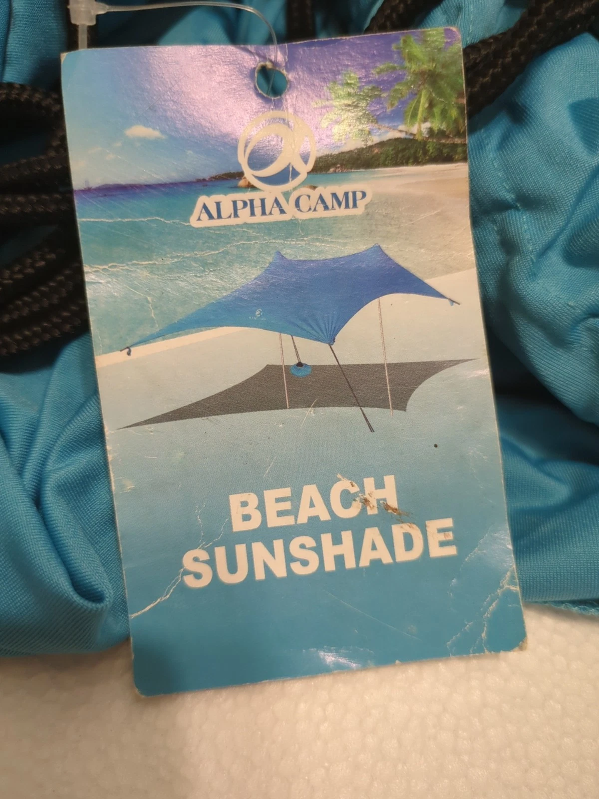 ALPHA CAMP Beach Shade Canopy Sun Shelter Sandbag Anchor 7.6x7.2FT