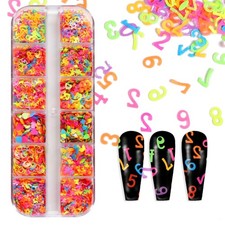 Epoxy Resin Mold Glitter Flakes Stars Love Heart Numbers English Mixed Sequins