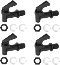 4 PCS Replacement Cooler Faucet Spigot, Leakproof Plastic Tap Set for Beverage D