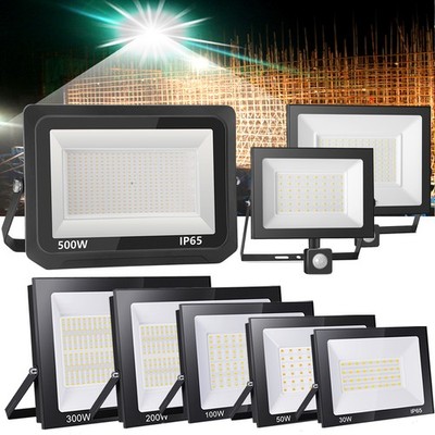 10W-500W LED Strahler Außen Fluter ohne/mit Bewegungsmelder Scheinwerfer IP65 DE