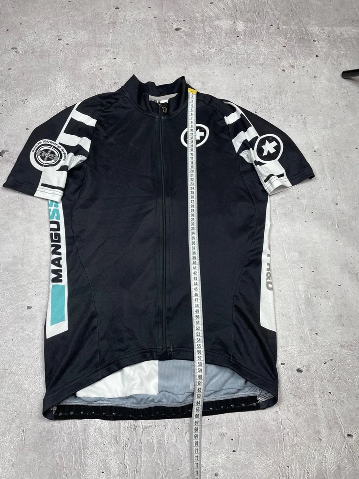 Camisa masculina de jersey branca Assos SS.13 ciclismo manga curta zíper completo tamanho G - Imagem 2 de 4