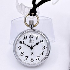 SEIKO SEIKO pocket train 7550-0010D with chrysanthemum crest logo