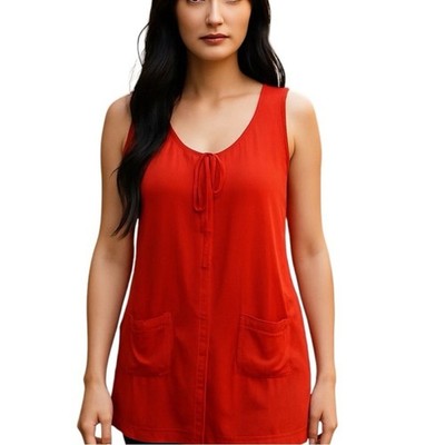 JOIE SILK SLEEVELESS ROUND NECK RED TOMATO GIRL DRESS S