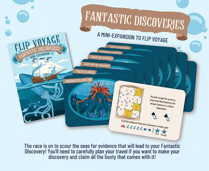Flip Voyage: Fantastic Discoveries Expansion for Flip Voyage Board/Card Game