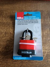 Hilka 40mm Weather Resistant Padlock 4 Keys 70808040 New