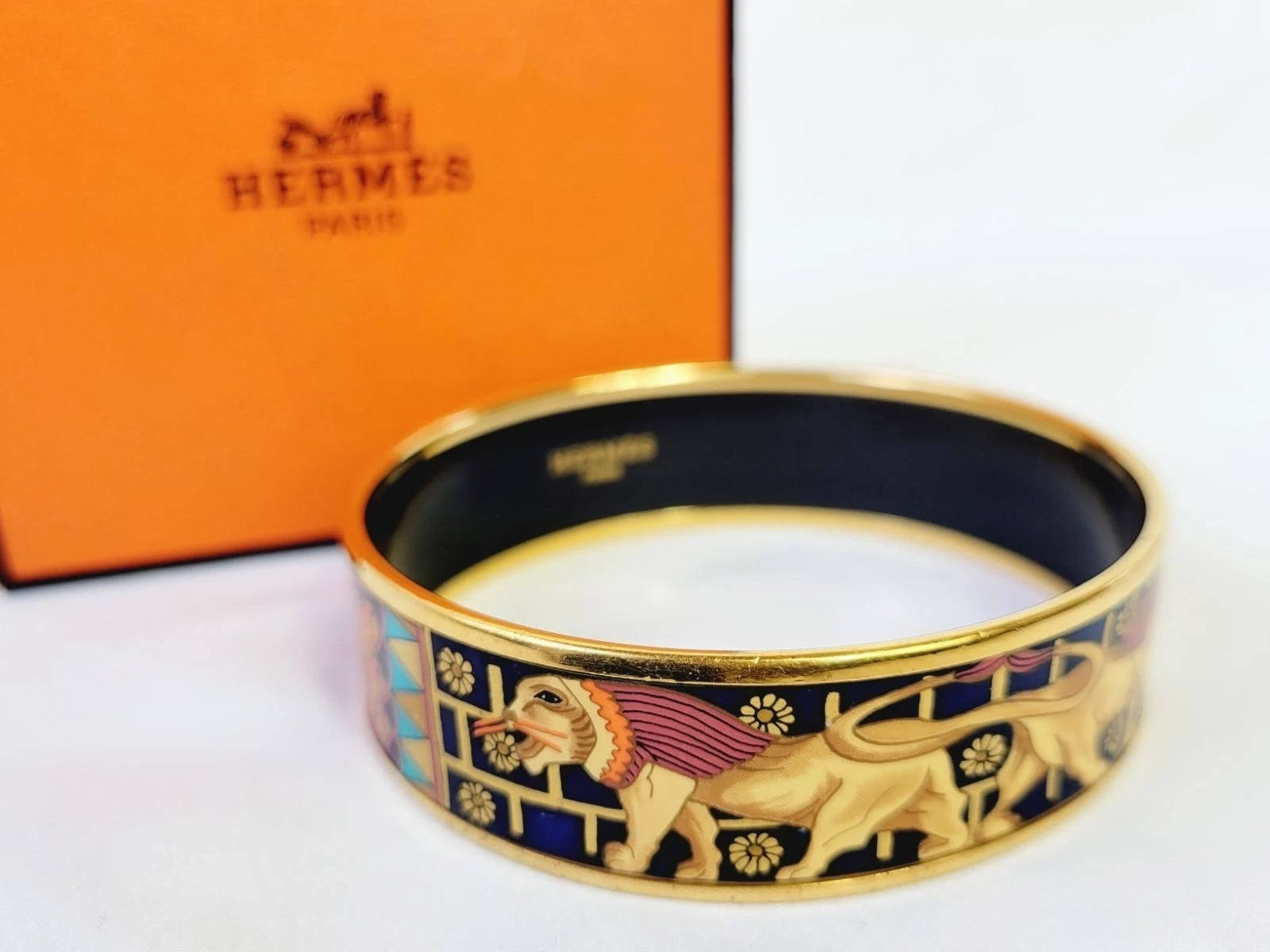 HERMÈS Bracciale HERMES Smalto Bracciale Leone Oro