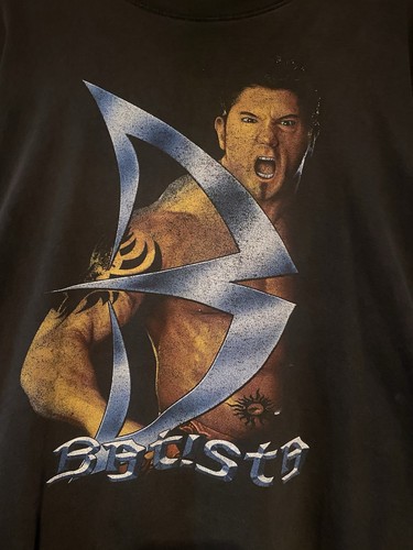 Vintage WWE Batista Wrestlemania World Heavyweight Champion Rare Bootleg T-shirt - Picture 2 of 7