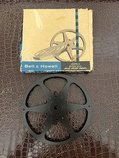 BELL  HOWELL 8mm Auto-Threading 400' METAL FILM REEL black Super with Box