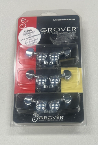 Genuine Grover 505C Mini Roto-Grip Locking Rotomatic 3x3 tuners, Chrome ...