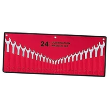 24-Piece All-Purpose Master Combination Wrench Set with Roll-up Pouch | SAE 
