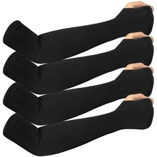 MIG4U 2 Pairs Arm Sleeves, Farmers Gardening Sleeves Medium, 2 Pairs-black-l