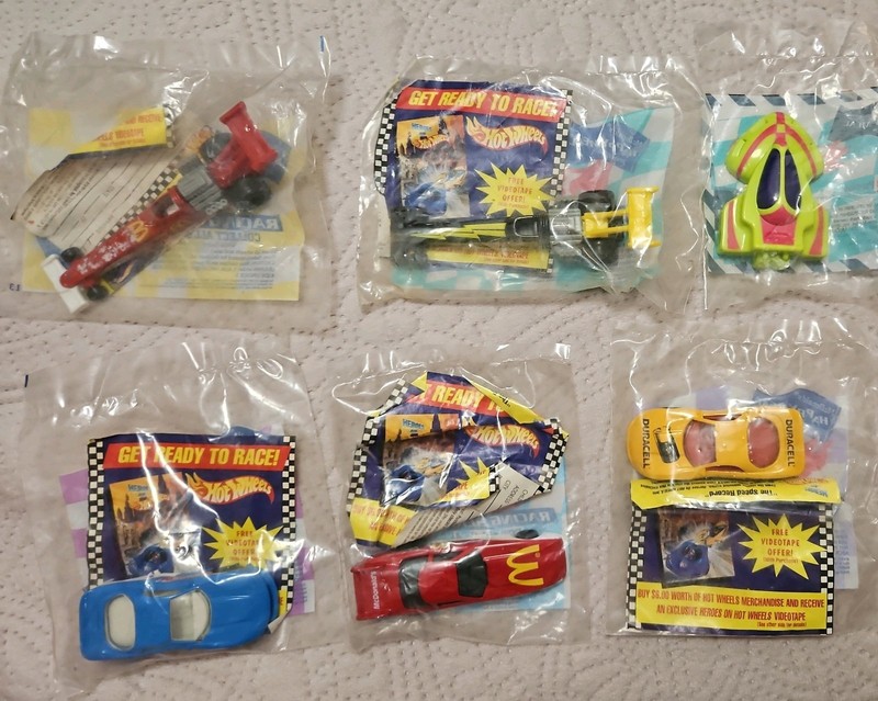 1992 Hot Wheels McDonald's~ Lot of 6 including under 3 toy~Sealed 
