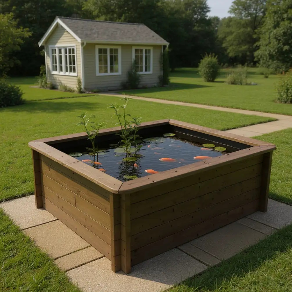 Wooden Pond – 2m x 1.5m – 697mm Height – 44mm Thick Wall