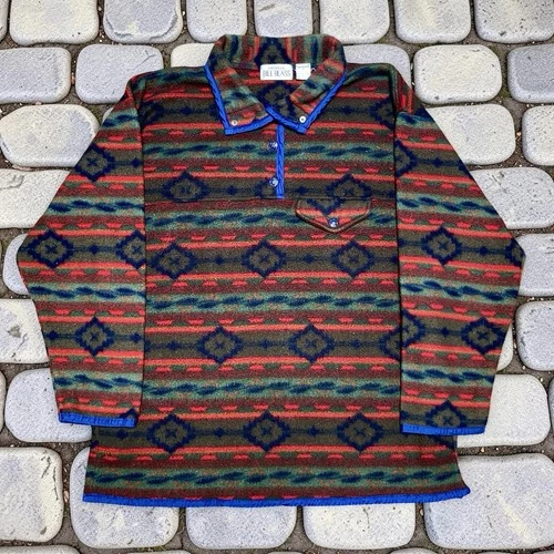 Vintage Bill Blass Aztec Southwestern Fleece Jacket Men's Size M Multicolor 90s video thumbnail