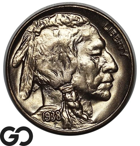 1938-D Buffalo Nickel, Razor Sharp Fully Struck Superb Gem BU++