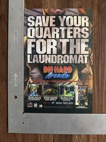 Die Hard Arcade Sega Saturn Video Game Vintage Print Ad Matte Bruce Willis