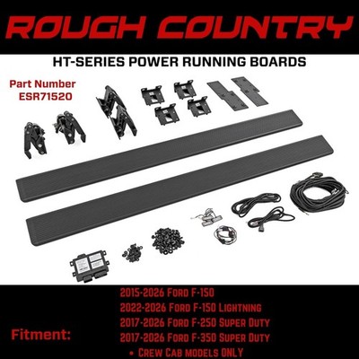 Rough Country HT-Series Powered Running Boards for F150 F250/F350 SD Crew Cab